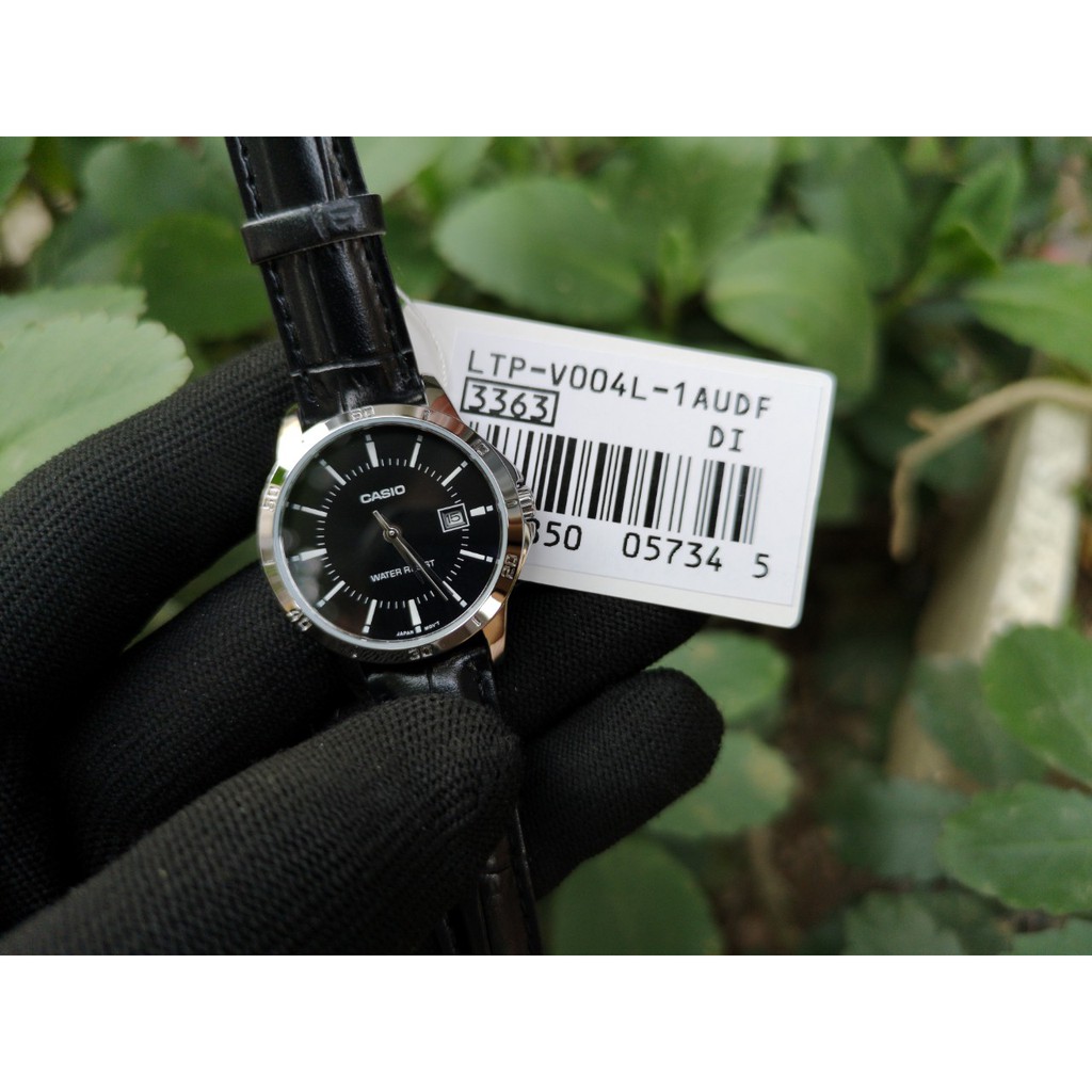 Đồng hồ đôi nam nữ dây da Casio Anh Khuê MTP/LTP V004L-1A