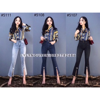 [HOT] QUẦN JEAN ỐNG LOE KẾT HỘT SANG CHẢNH HÀNG NHẬP CAO CẤP