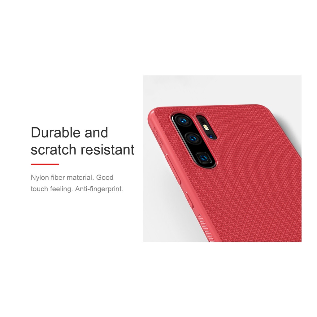 Ốp Lưng Nillkin Textured Case Vân Carbon Siêu Mỏng Màu Đen Cho Huawei P30 Pro / Huawei P30