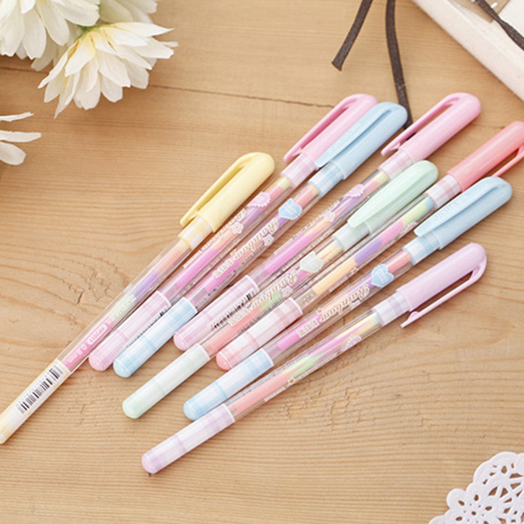 Bút Mực Gel 14.5cm 6 Màu Trong 1