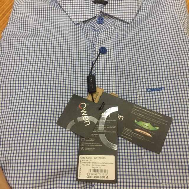 Pass áo sơmi nam OWEN mới nguyên tag size 41 mua mới 490k pass nhanh 350k