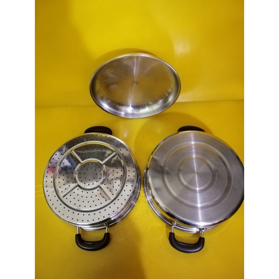 Nồi hấp inox nội địa Nhật, size 27cm, cao 16cm (mã 672), Dùng được bếp từ