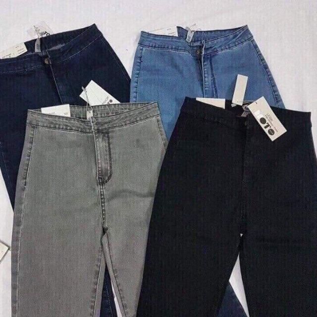 Quần Jean 1 nút lưng cao