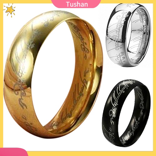 Nhẫn đeo tay bằng thép không gỉ đơn giản kiểu dáng sang trọng dành cho cả nam và nữ
