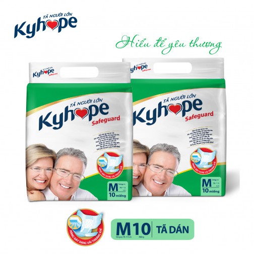 Tã dán người lớn KYHOPE Safeguard size M10 công nghệ Nhật Bản chăm sóc tận tình