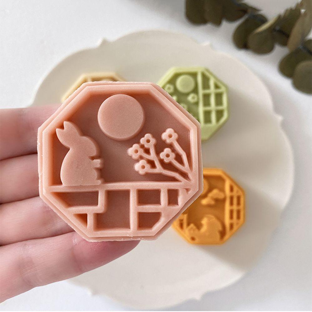 AUGUSTINA Khuôn Nhựa Làm Bánh Trung Thu 3D Tiện Dụng