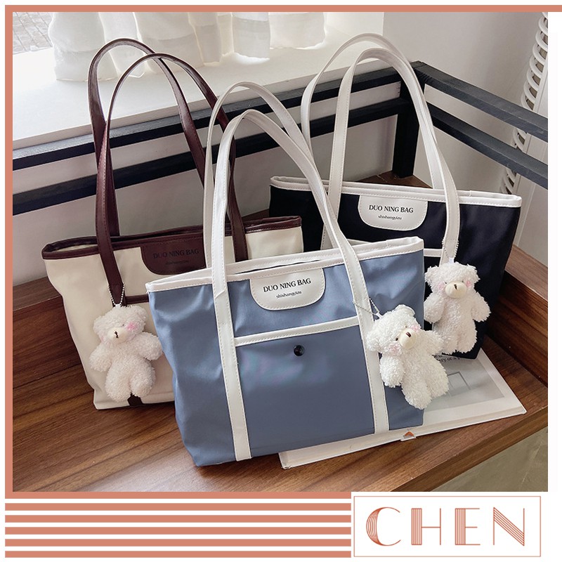 Túi đeo vai túi xách nữ CHEN, túi xách vải canvas tui tote a4 ulzzang Hàn Quốc TX19