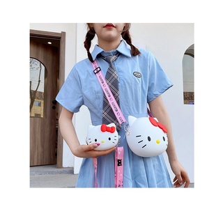 Túi đeo chéo silicon Hello Kitty