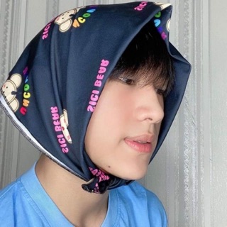 Khăn Turban Uncover Sici Đen/Hồng