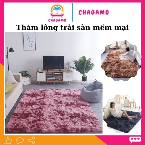 Thảm Lông Loang Trải Sàn Thảm Lông Dày Hàng Đẹp ( Kích Thước 1m6 x 2m - Mặt Sau Chống trơn trượt)