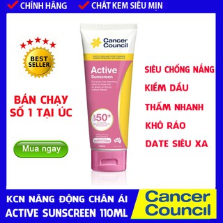 [CHÍNH HÃNG] Kem chống nắng năng động chân ái Cancer Council Active Sunscreen NHÃN HỒNG SPF50+ PA ++++