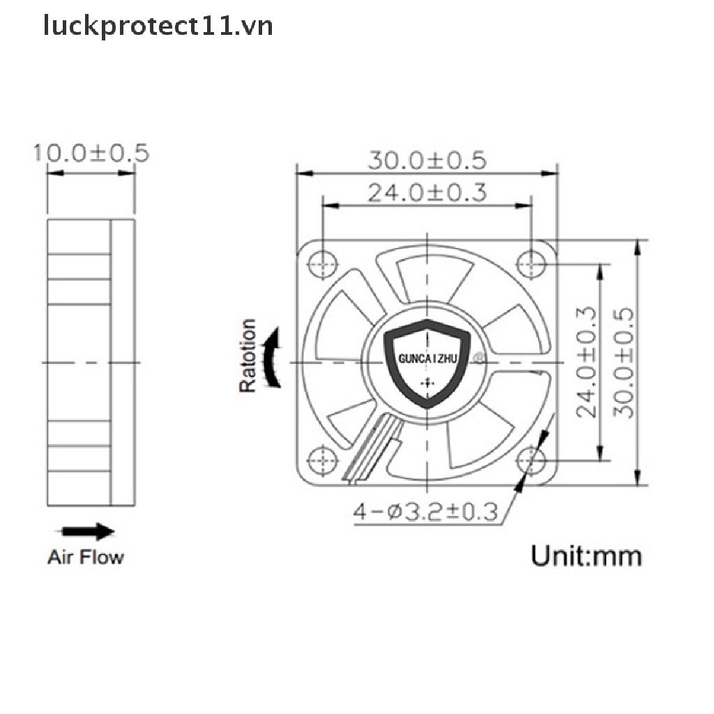 Quạt Tản Nhiệt Máy In 3d 3010 30 * 30 * 10MM 3cm