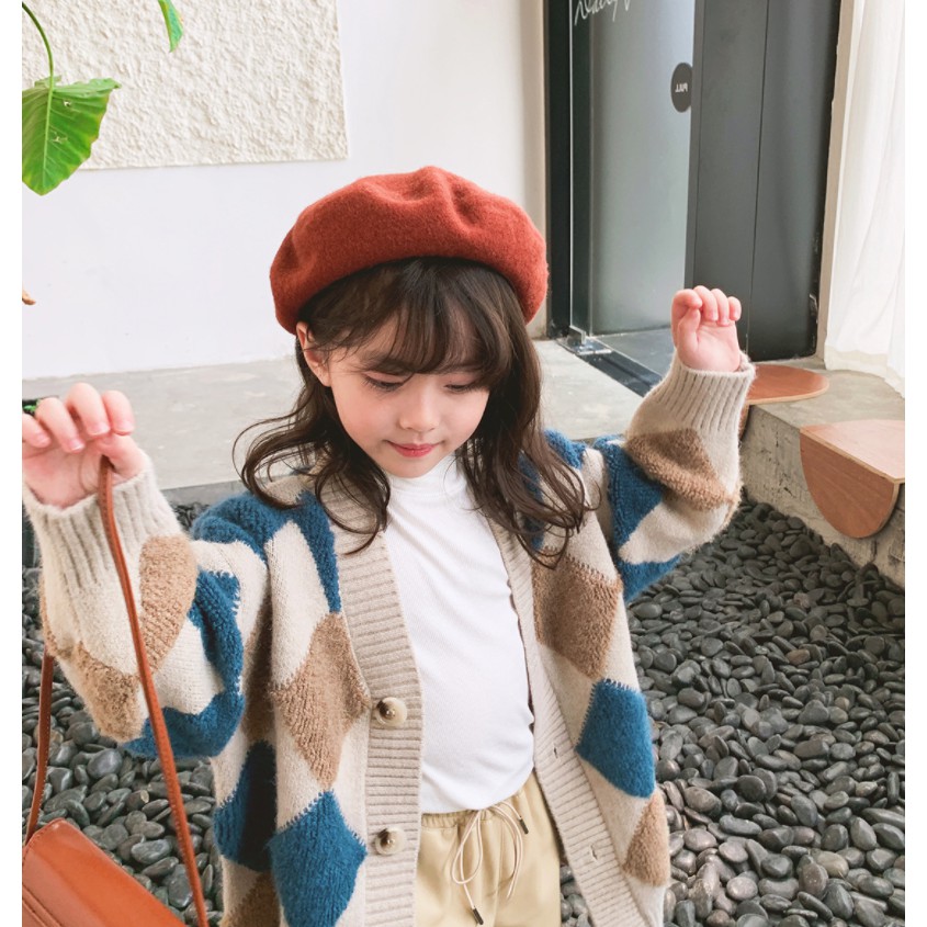 Áo len Cadigan cho Bé Gái 4 tuổi trở lên co size cho người lớn