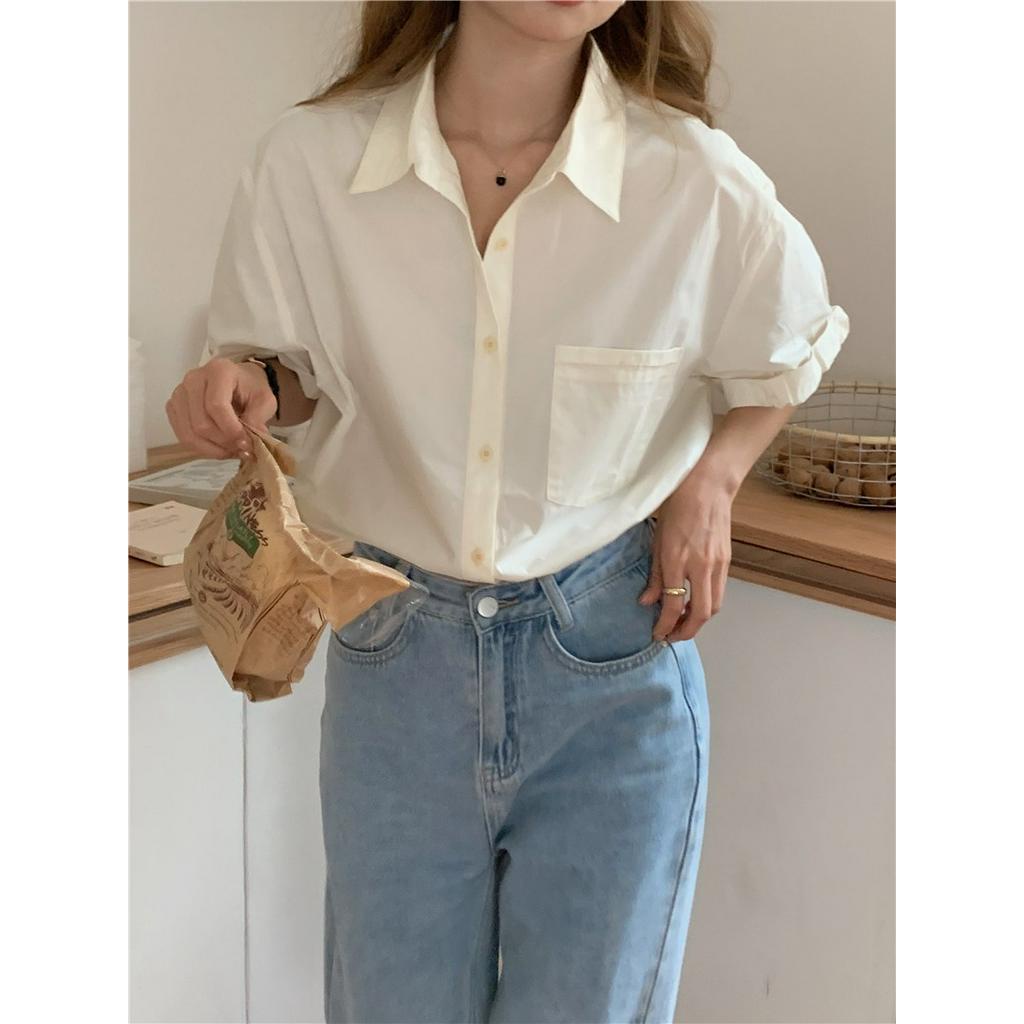 Áo Thun polo Tay Ngắn Màu Trơn Đơn Giản Phong Cách Hàn Quốc 63018 4 Màu Sắc