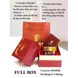 Cao mụn sâm đỏ hộp full 15g