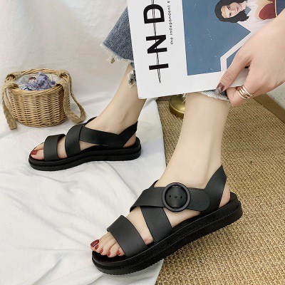 Sandal nữ, dép quai ngang nữ đi học, đi chơi thời trang DS04, đế cao su chống trơn truợt