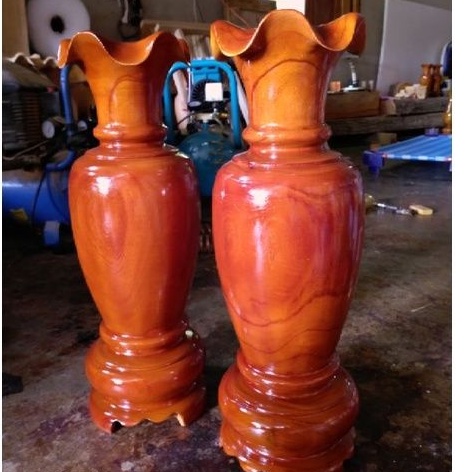 Cặp lục bình gỗ xoan cao 50