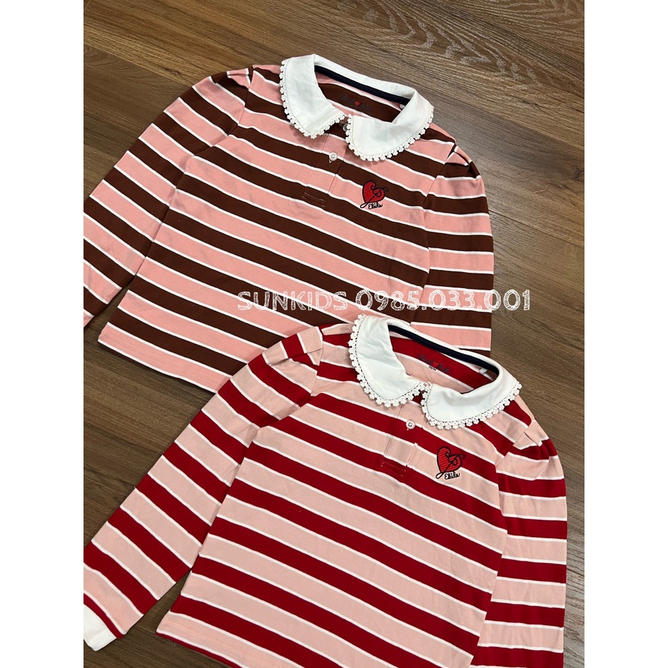Áo thu đông bé gái Eland kids cổ sen