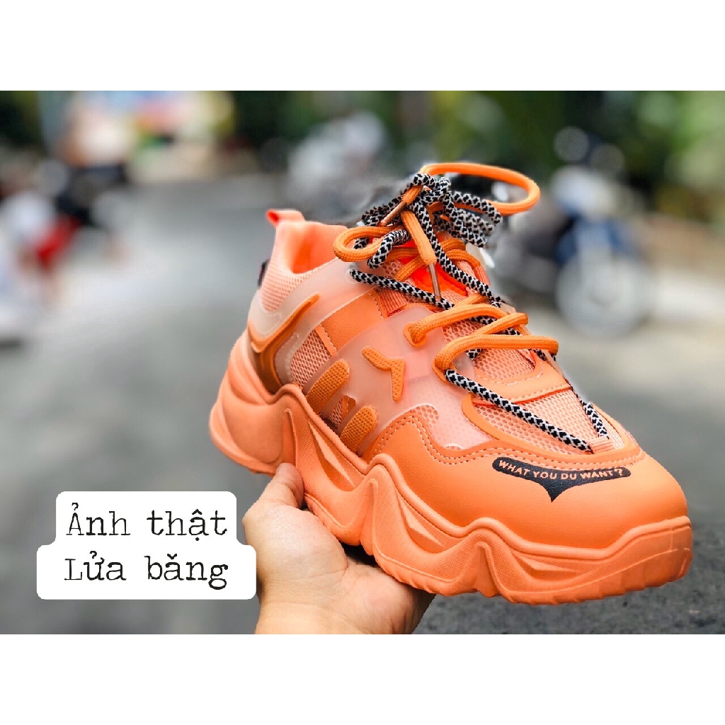 GIÀY THỂ THAO ĐẾ CAO CÙNG MÀU PHA DÂY VẰN NỔI BẬT (M30-3)