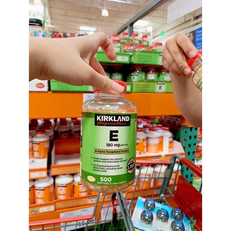 Viên uống Vitamin E Kirkland hỗ trợ làm đẹp da