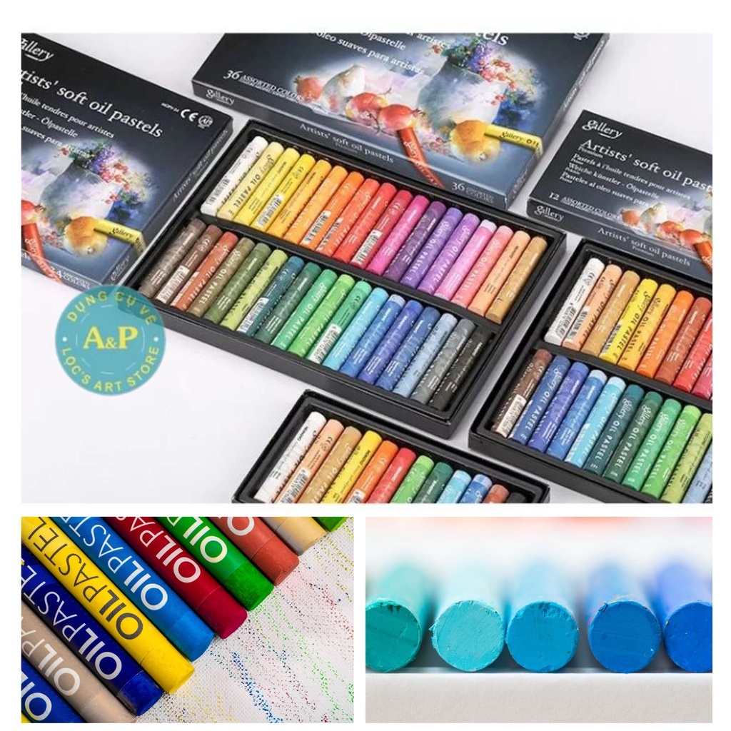 [Lộc'sArtStore] Bộ Màu sáp dầu Mungyo gallery hãng họa sĩ: Artists' soft oil pastels [12/24/36/48 màu]