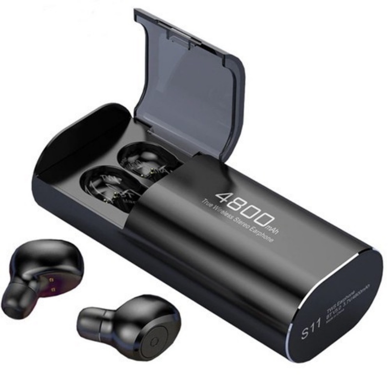 Tai Nghe Bluetooth S11 TWS Không Dây Cao Cấp Âm Thanh Vòm 8D Pin 4800mah Chống Nước IPX5 Dùng Cho IOS Android