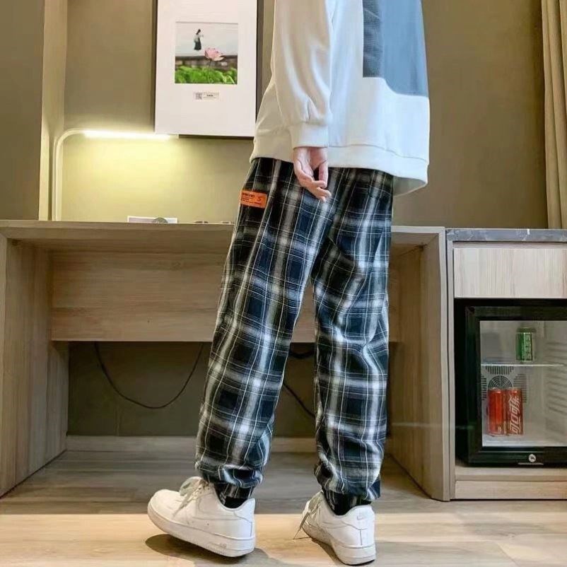 Quần Dài Nam Họa Tiết Caro Thời Trang Phong Cách Hàn Quốc