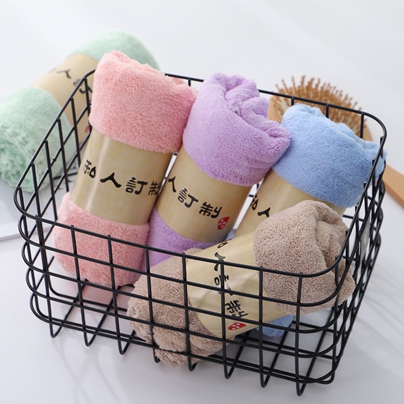 Khăn Mặt Lông Cừu Xuất Hàn Siêu Thấm, Mềm Mịn, Kích Thước 30cmx50cm