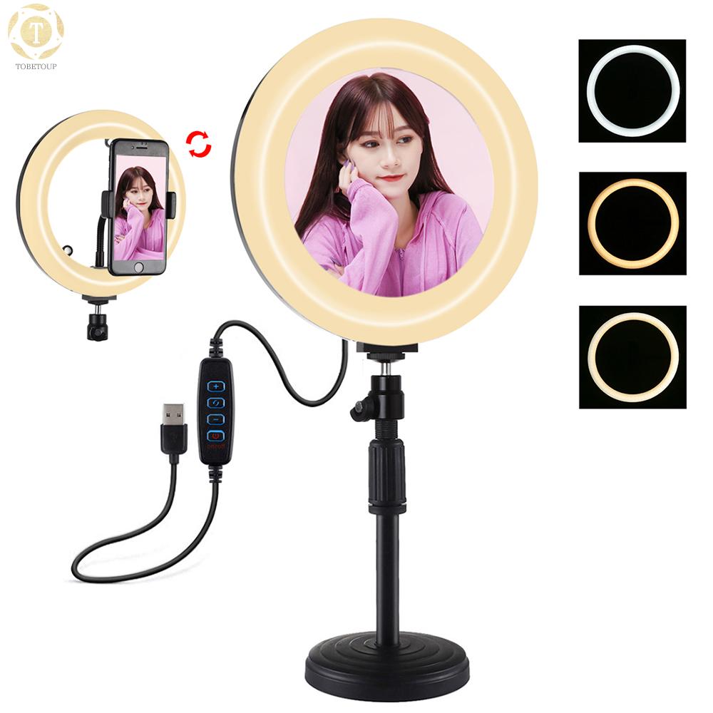 Vòng đèn tròn bề mặt cong 7.9 inch sạc bằng cổng USB hỗ trợ chụp ảnh selfie với điện thoại