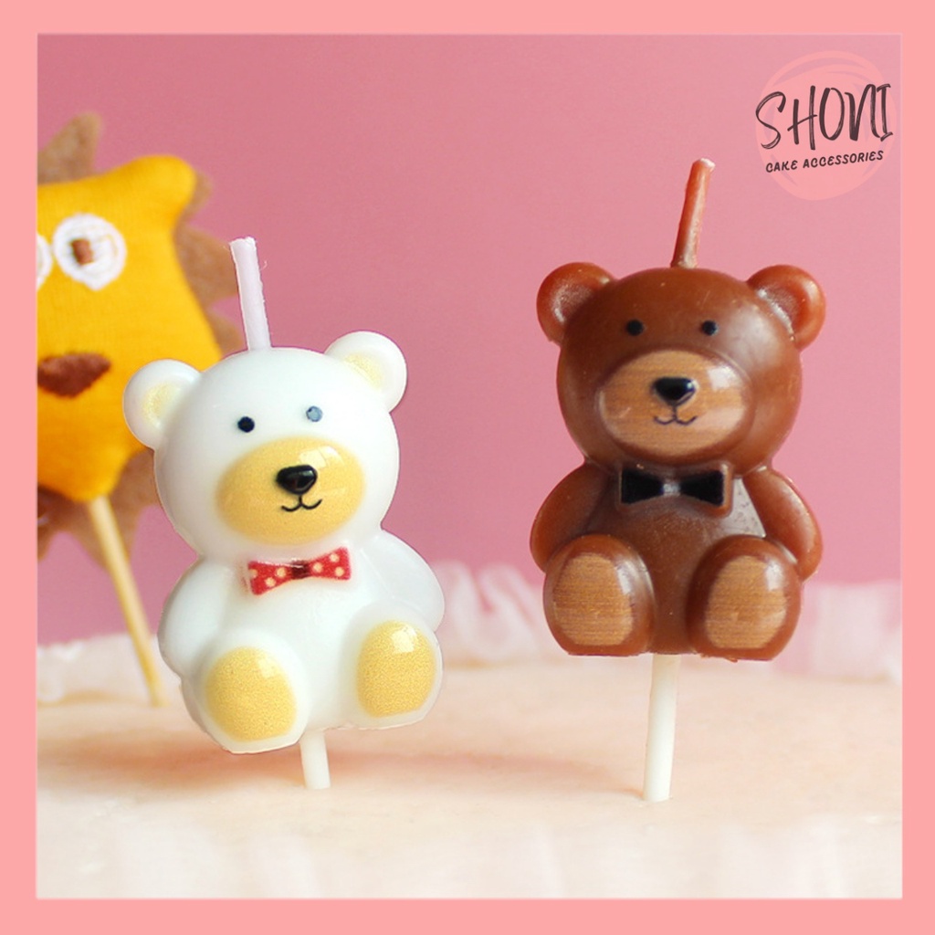 Nến Gấu Nhỏ Không Hộp Trang Trí Bánh Kem Sinh Nhật