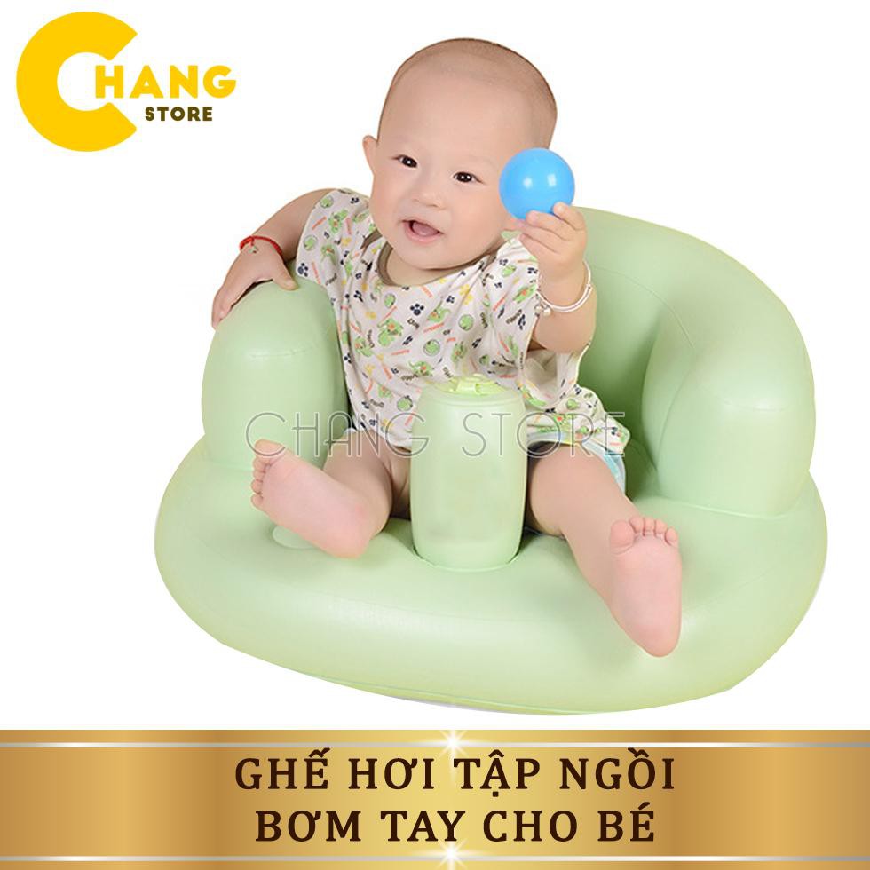 Ghế Hơi Tập Ngồi Bơm Tay Chất Liệu Cao Su Cao Cấp Mền Mại Cho Bé ( Giao Màu Ngẫu Nhiên)