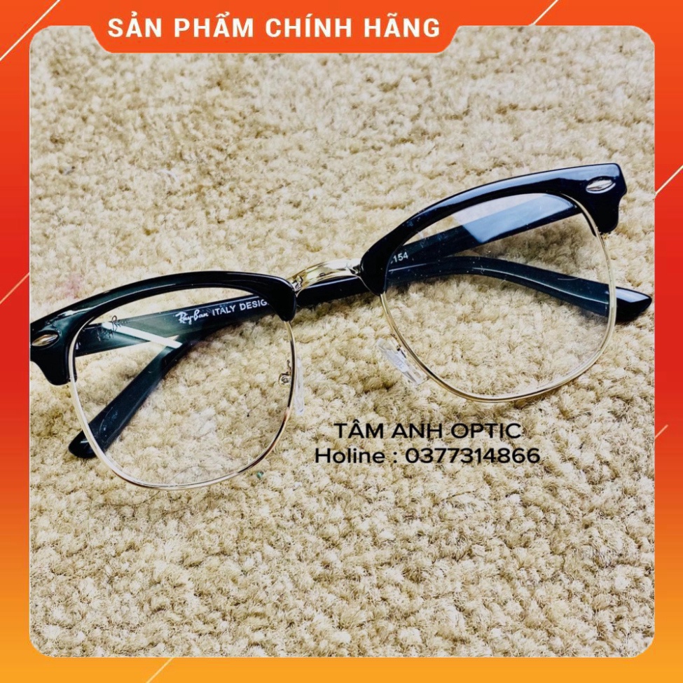 Gọng kính nam nữ cắt vành nửa viền kim loại dáng bo tròn TAMANHOPTIC NHẬN CẮT MẮT CẬN LOẠN THEO YÊU CẦU
