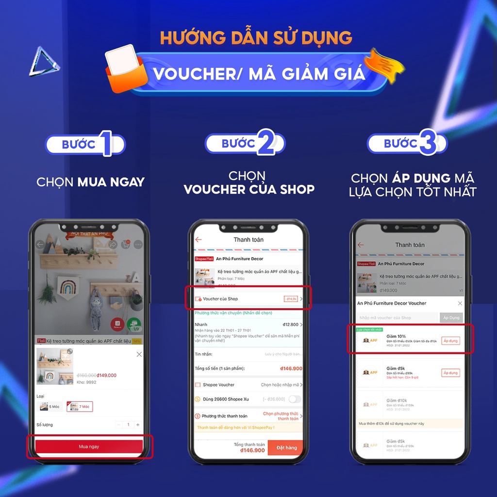 Kệ treo tường móc quần áo APF, 2 trong 1 trang trí và treo quần áo tiện lợi chất liệu gỗ thông bền đẹp KS005