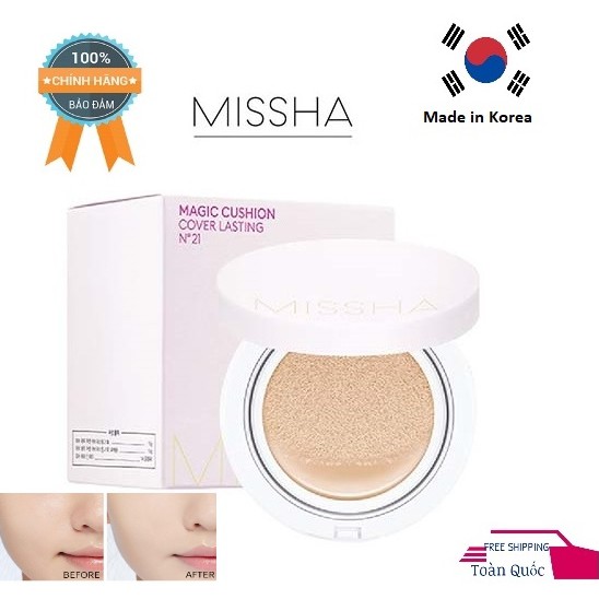 Phấn Nước Cushion Missha M Magic-Phấn Nước-Hàn Quốc Siêu Kiềm Dầu, Che Phủ Tốt