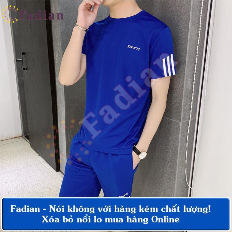 Set đồ bộ nam nữ mặc nhà, bộ quần áo thể thao tay ngắn SPORT phối sọc thời trang phong cách Ulzzang Unisex (mẫu mới) ་