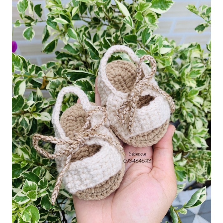 Giày sandal len thắt dây bé trai bé gái