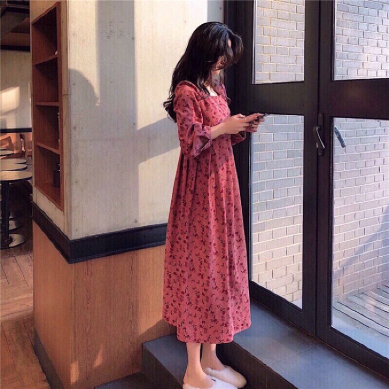 VÁY NHUNG TĂM, HOA NHÍ DÁNG DÀI, XINH XẮN TIỂU THƯ | BigBuy360 - bigbuy360.vn