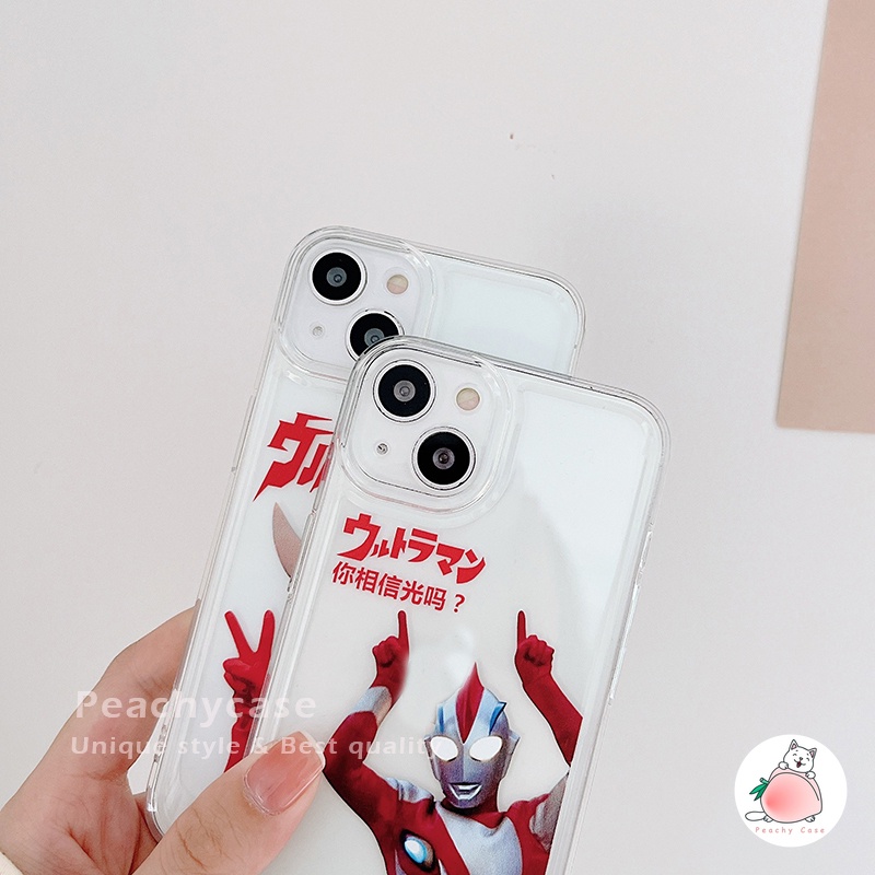 Ốp Điện Thoại TPU Mềm Trong Suốt In Hình Ultraman Chống Bụi Cho iPhone 13 12 Pro Max 11 Xr Xs Max X 7 8 Plus