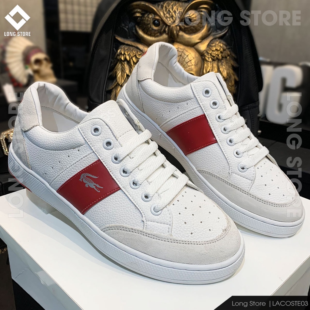 Giày thể thao nam đẹp sneaker đế cao chất da cao cấp tăng chiều cao 3cm LONGSTORE LACOSTE01-04