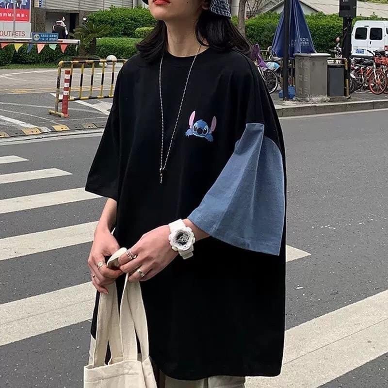 Áo thun unisex from rộng cổ tròn tay lỡ freesize 38-70kg mẫu mới 2021 | BigBuy360 - bigbuy360.vn