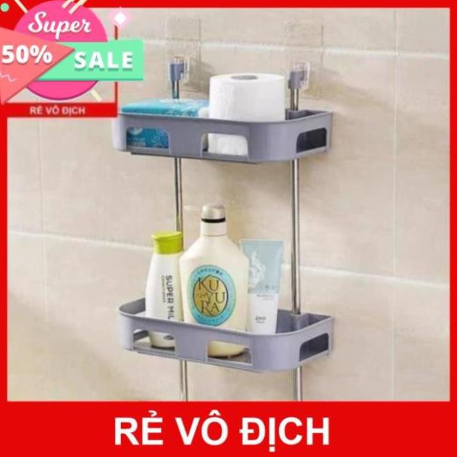 Kệ để đồ nhà tắm 2 tầng gắn tường gác bồn cầu siêu chắc