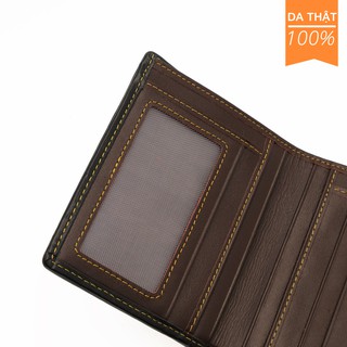 Ví nam da bò dập vân cá sấu Fttleather mã VB0143