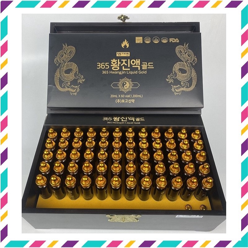 Tinh Chất Đông Trùng Hạ Thảo 2 Rồng Bogo Hàn Quốc, Hộp Gỗ 60 Ống * 20ml, Bồi Bổ Sức Khỏe, Bổ Phổi, Sinh L