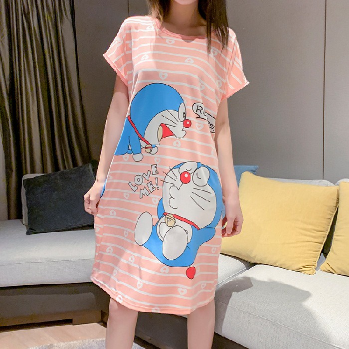 Váy đầm suông mặc nhà DORAEMON DOREMON dễ thương cute | BigBuy360 - bigbuy360.vn
