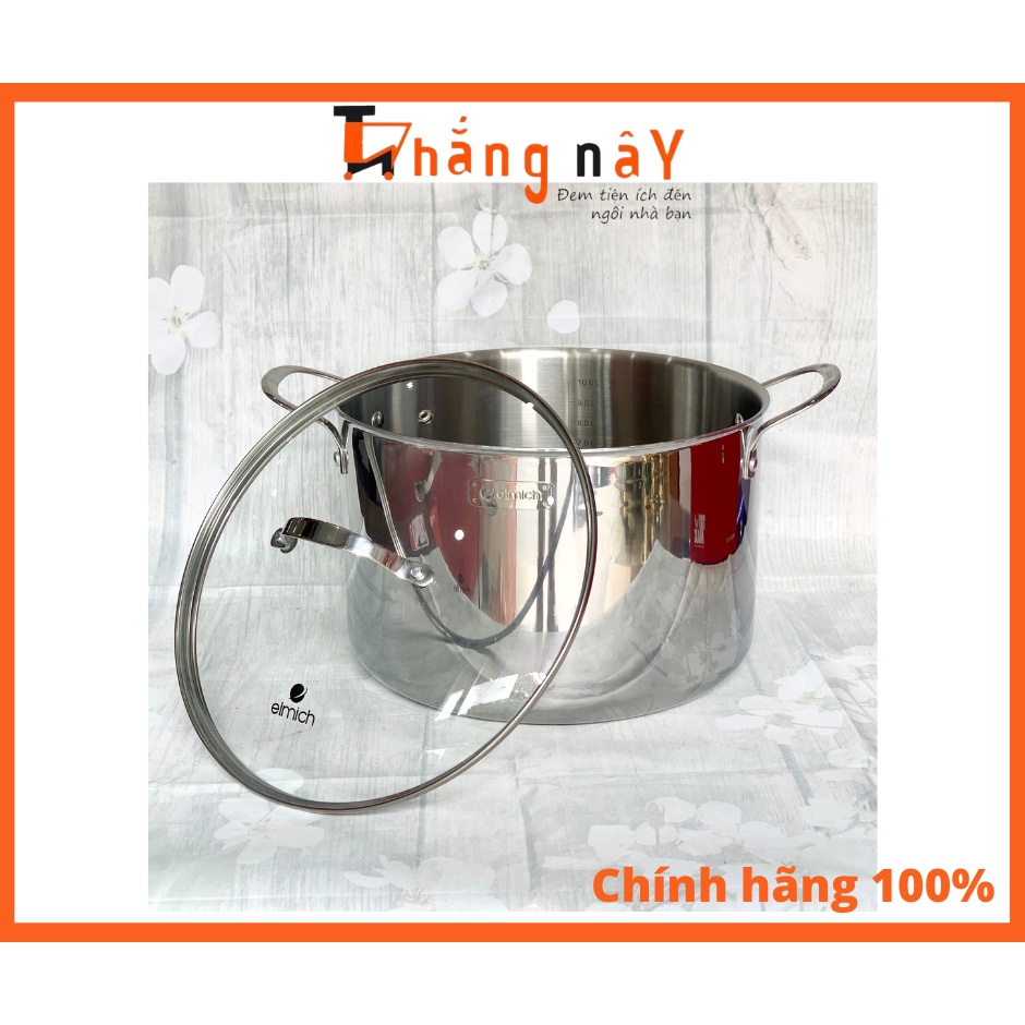 Nồi inox cao cấp Elmich 3 đáy liền Tri-Max EL-3736 (2353736) 28cm (nồi luộc gà ) - tặng trảo trị giá 200k