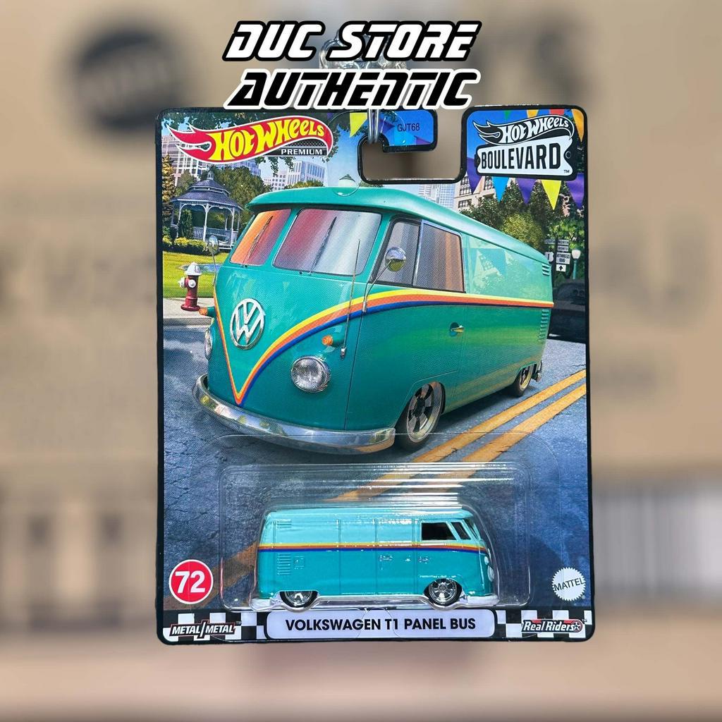 Ducstore Xe mô hình HKF18 Hot Wheels Boulevard Volkswagen T1 Panel Bus - Teal