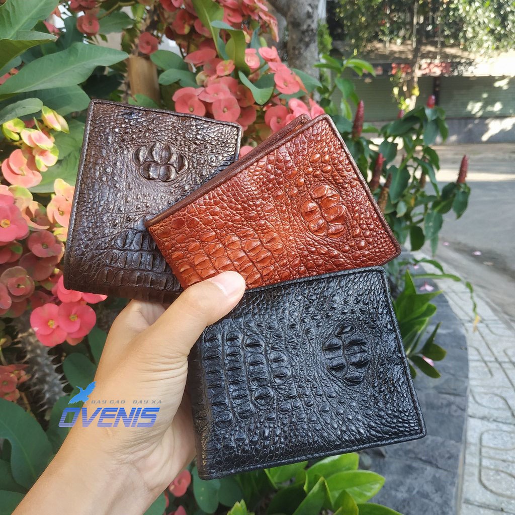 Bóp Nam Da Cá Sấu 2 Mặt Rất Đẹp. . Da Cá Sấu Được Kiểm Định BH Chính Hãng 12 Tháng!