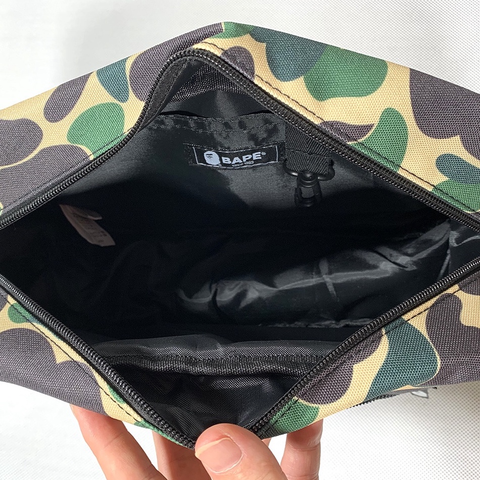 Túi đeo chéo Bape Camo Green, Bape Bag, Chất liệu Polyester chống nước, Size 26 x 18 x 10cm Màu Xanh Camo