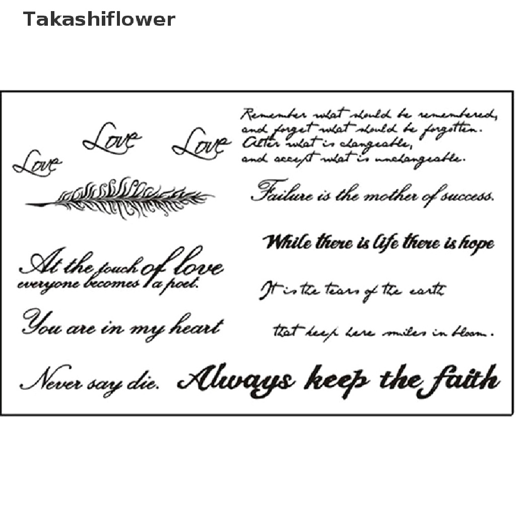 Bộ 2 Hình Xăm Chữ Tiếng Anh Có Thể Tháo Rời