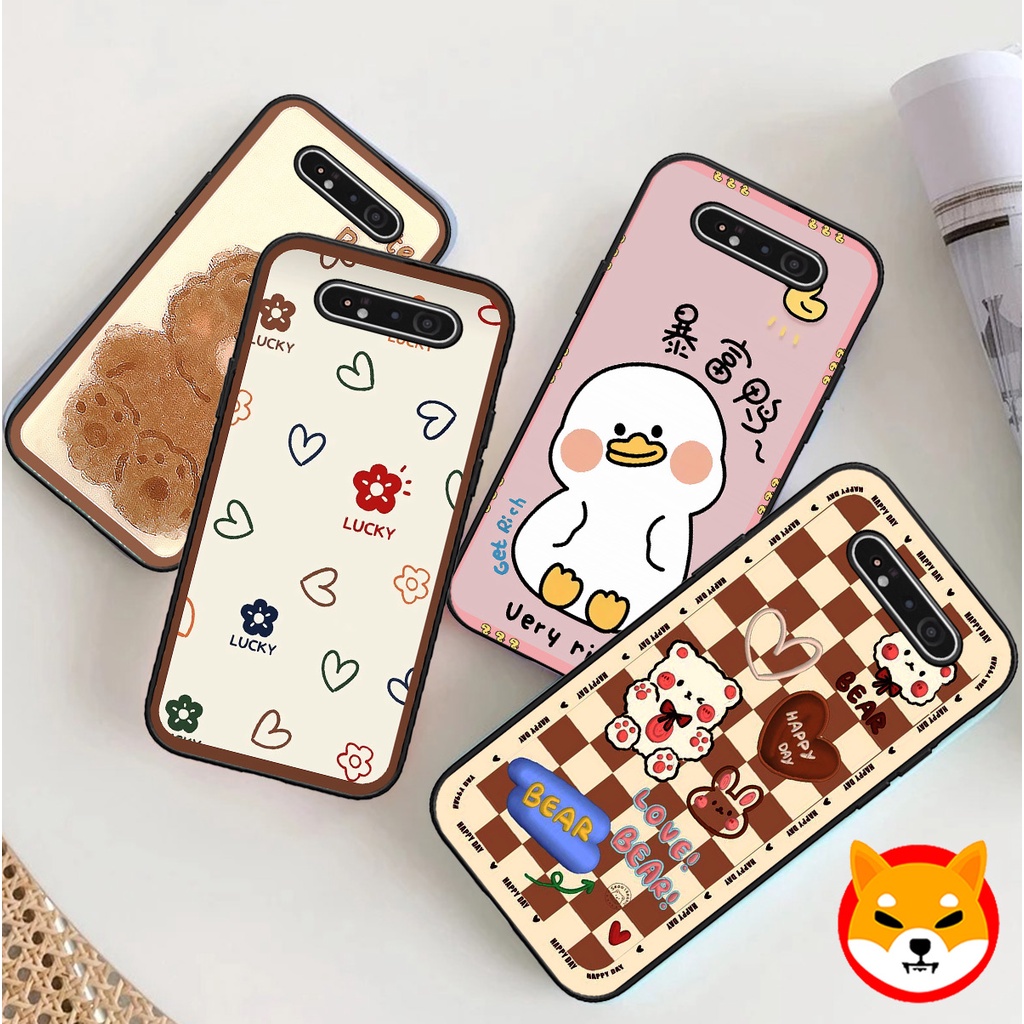Ốp Samsung A80 / A90 in hình gấu , trái tim , vịt cute duck dễ thương